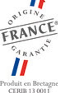 Product with the Origine France Garantie label, certification No. 13 0011, verifying the traceability of French origin. Made in Brittany.